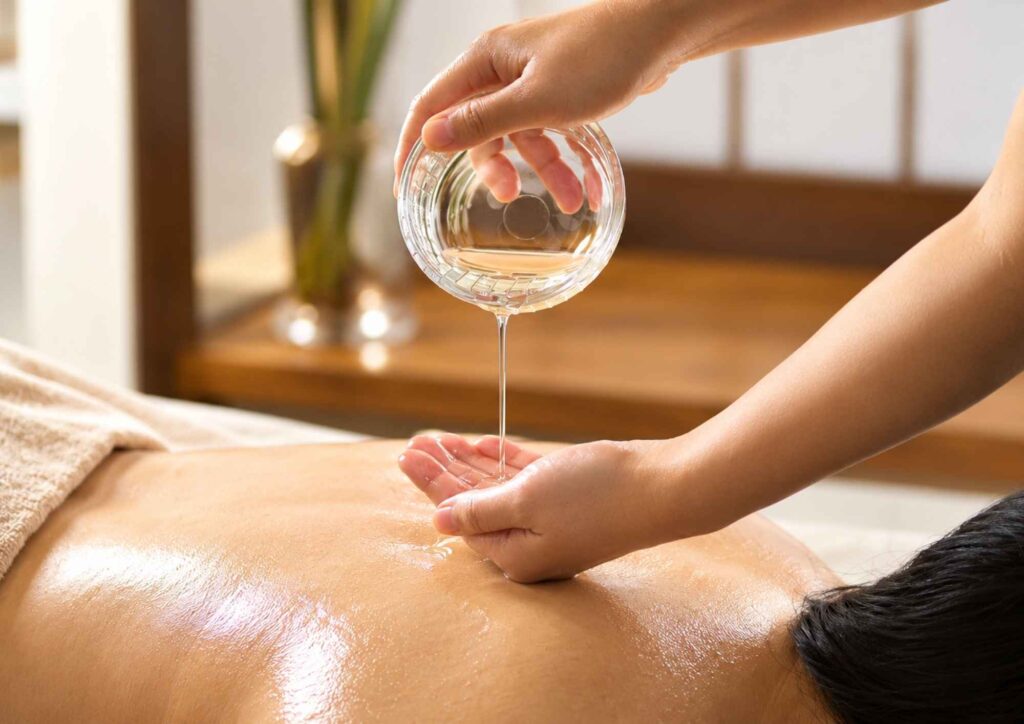 Massage trị liệu tinh dầu giảm đau nhức xương khớp và căng cơ