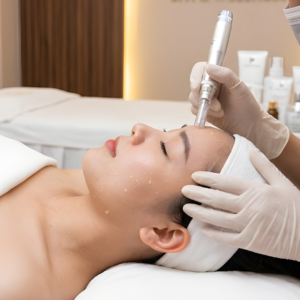 Liệu trình cấy Collagen trẻ hóa da mặt chuyên sâu tại Aman Spa & Wellness.